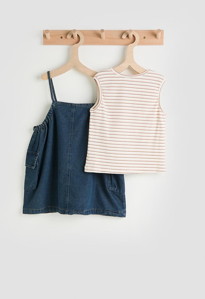 Pop Candy - Striped tank top with camisole dress - multi