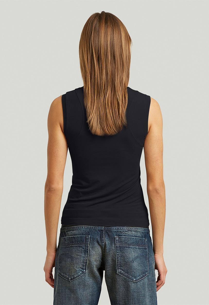 G-STAR - 2nd skin mock t s\l wmn - dk black