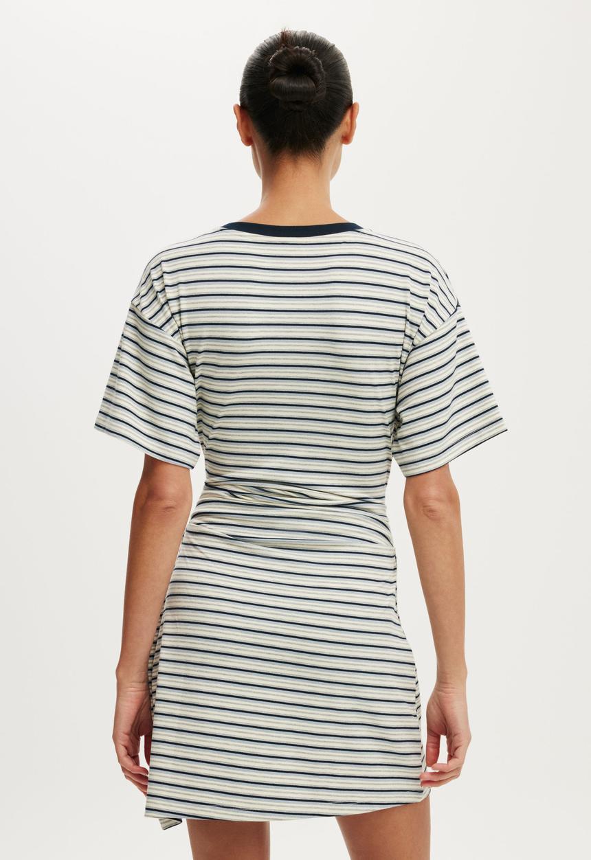 Cotton On - Boxy Tuck T-shirt Mini Dress - Esme Stripe 