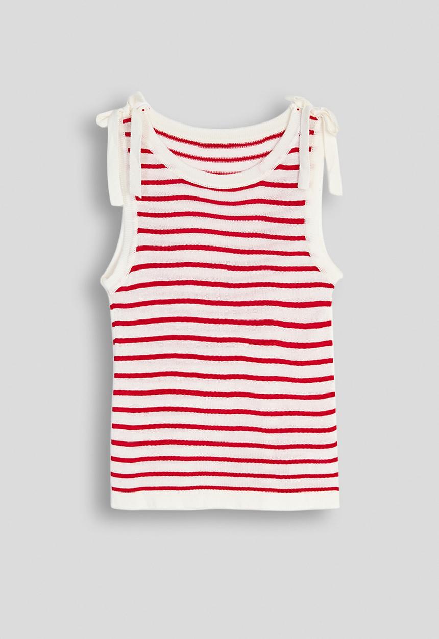 Pop Candy - Striped tank top - red stripe