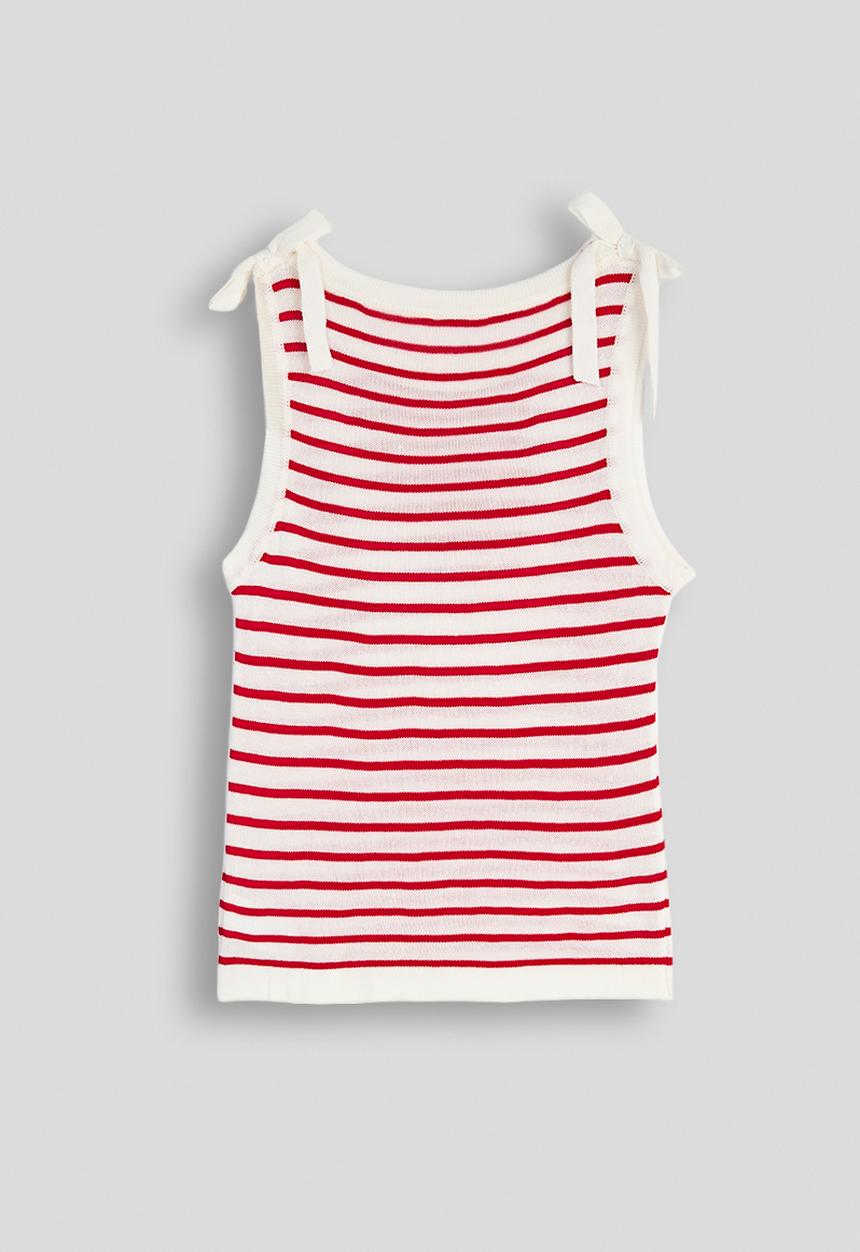 Pop Candy - Striped tank top - red stripe