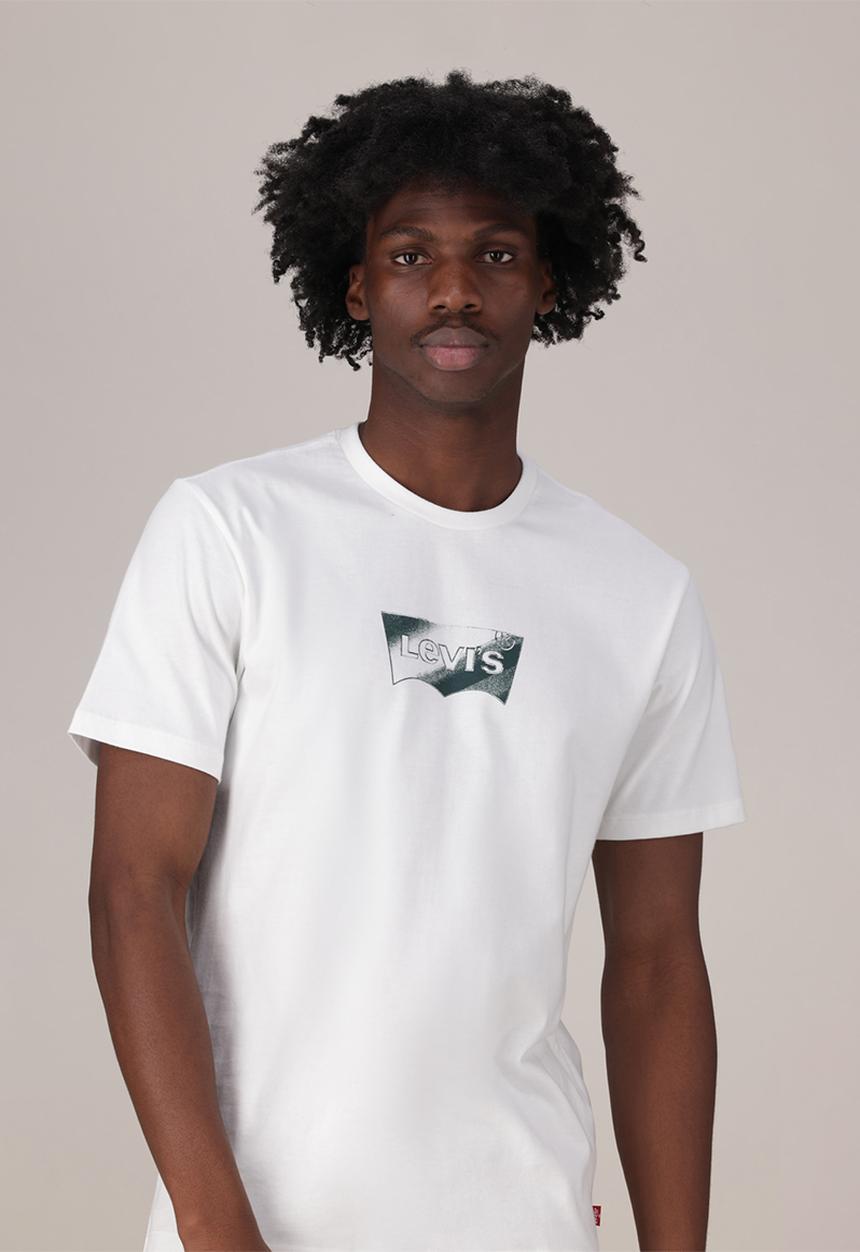 Levi’s® - GRAPHIC CREWNECK TEE ZA - CHROME BW 1 WHITE +