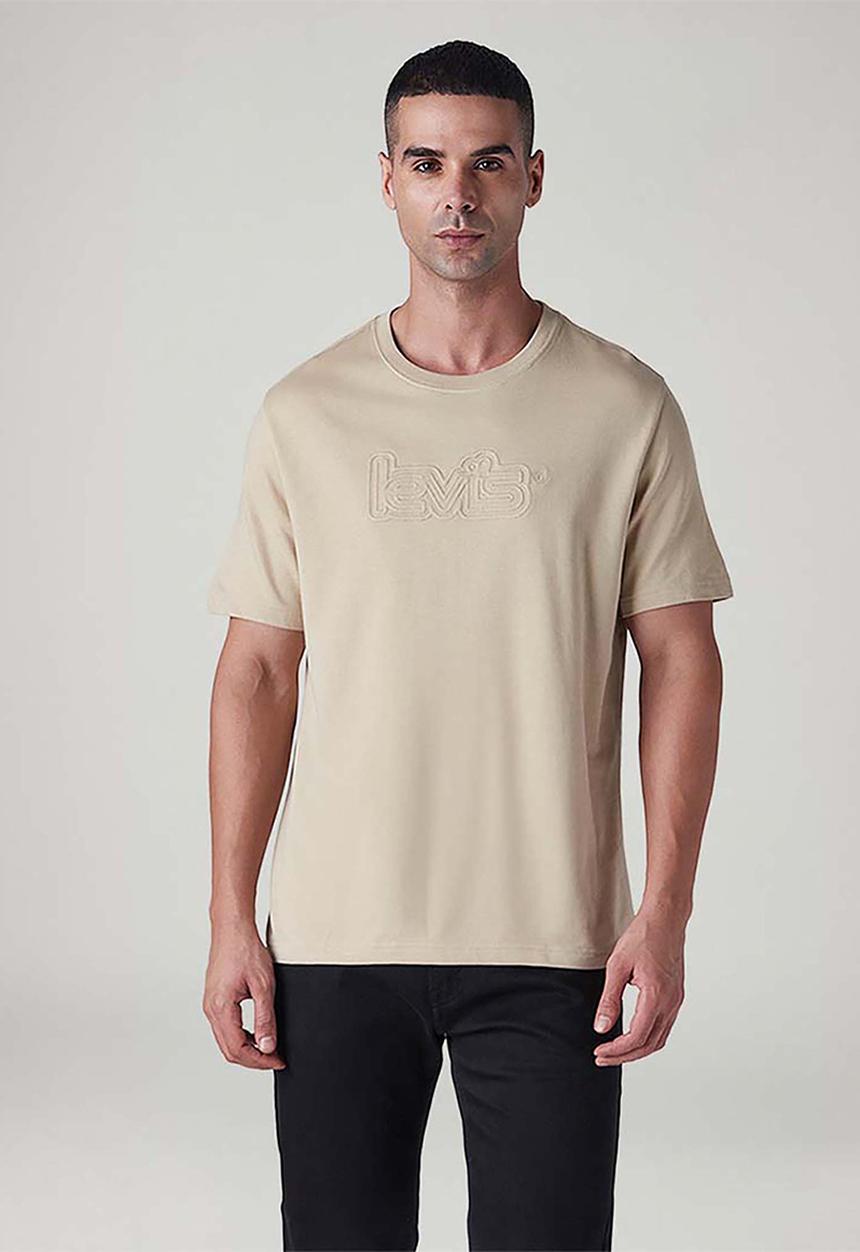Levi’s® - SP SOFT QUILT EMBOSS GRP TEE - Khaki / Beige