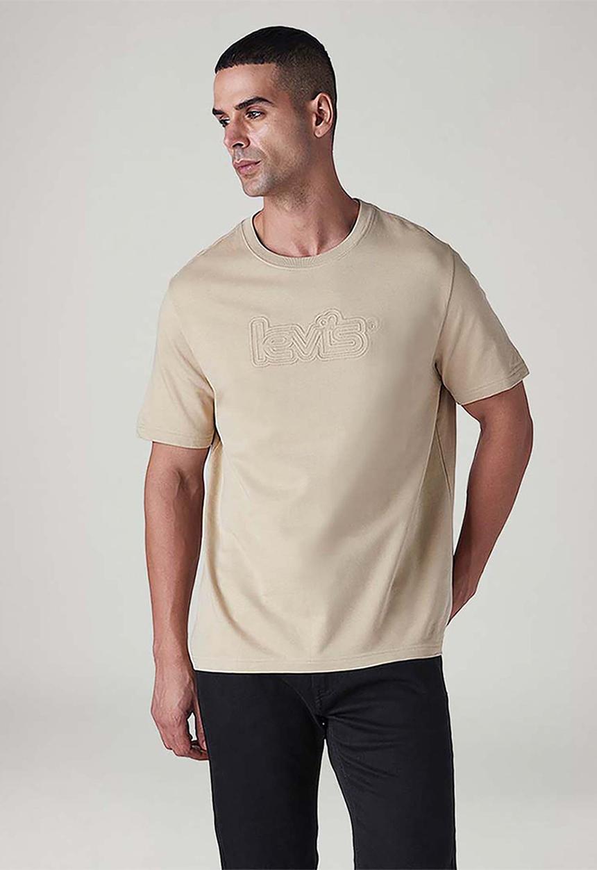 Levi’s® - SP SOFT QUILT EMBOSS GRP TEE - Khaki / Beige