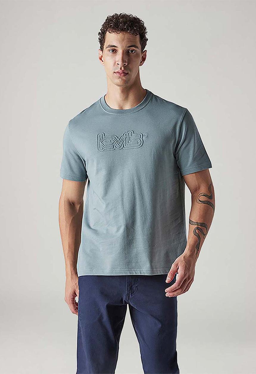 Levi’s® - SP SOFT QUILT EMBOSS GRP TEE - Blue
