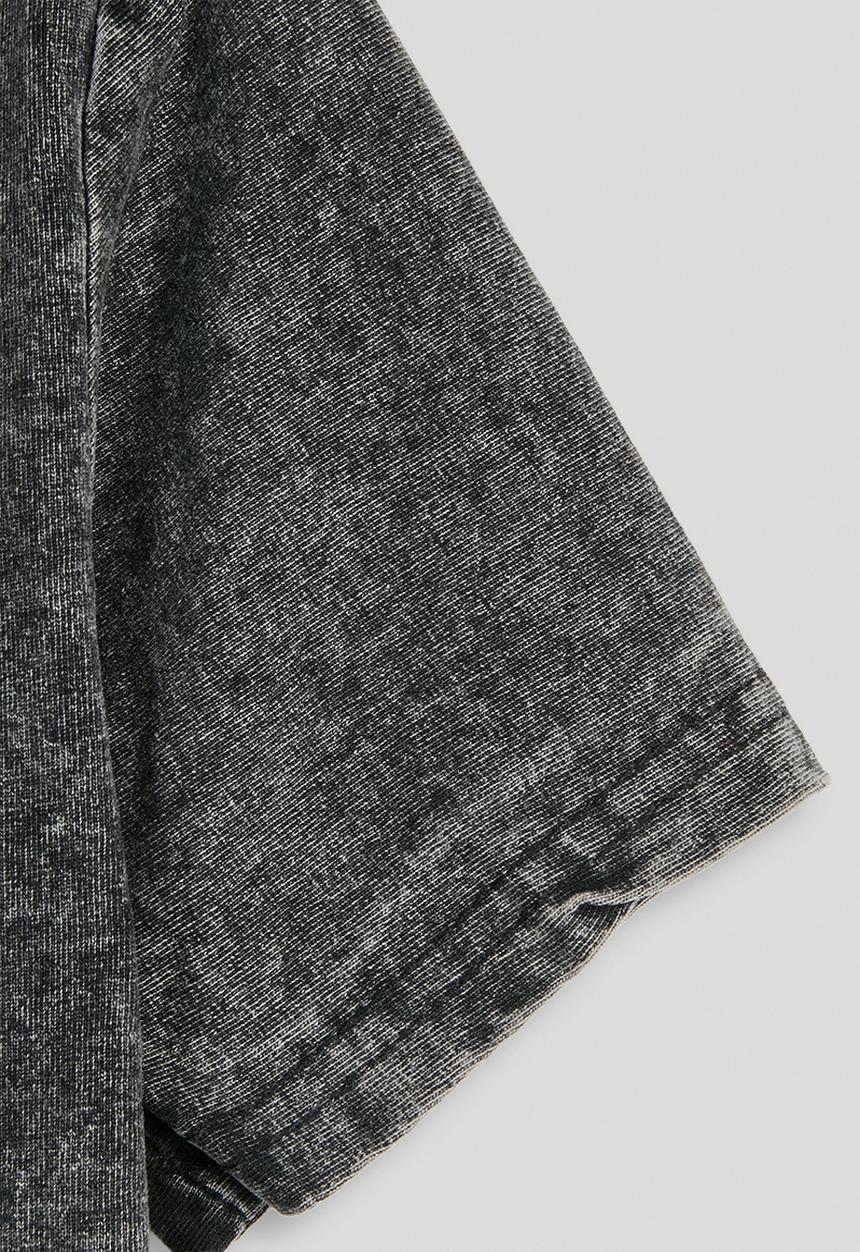 Pop Candy - Slogan distressed tee - dark grey