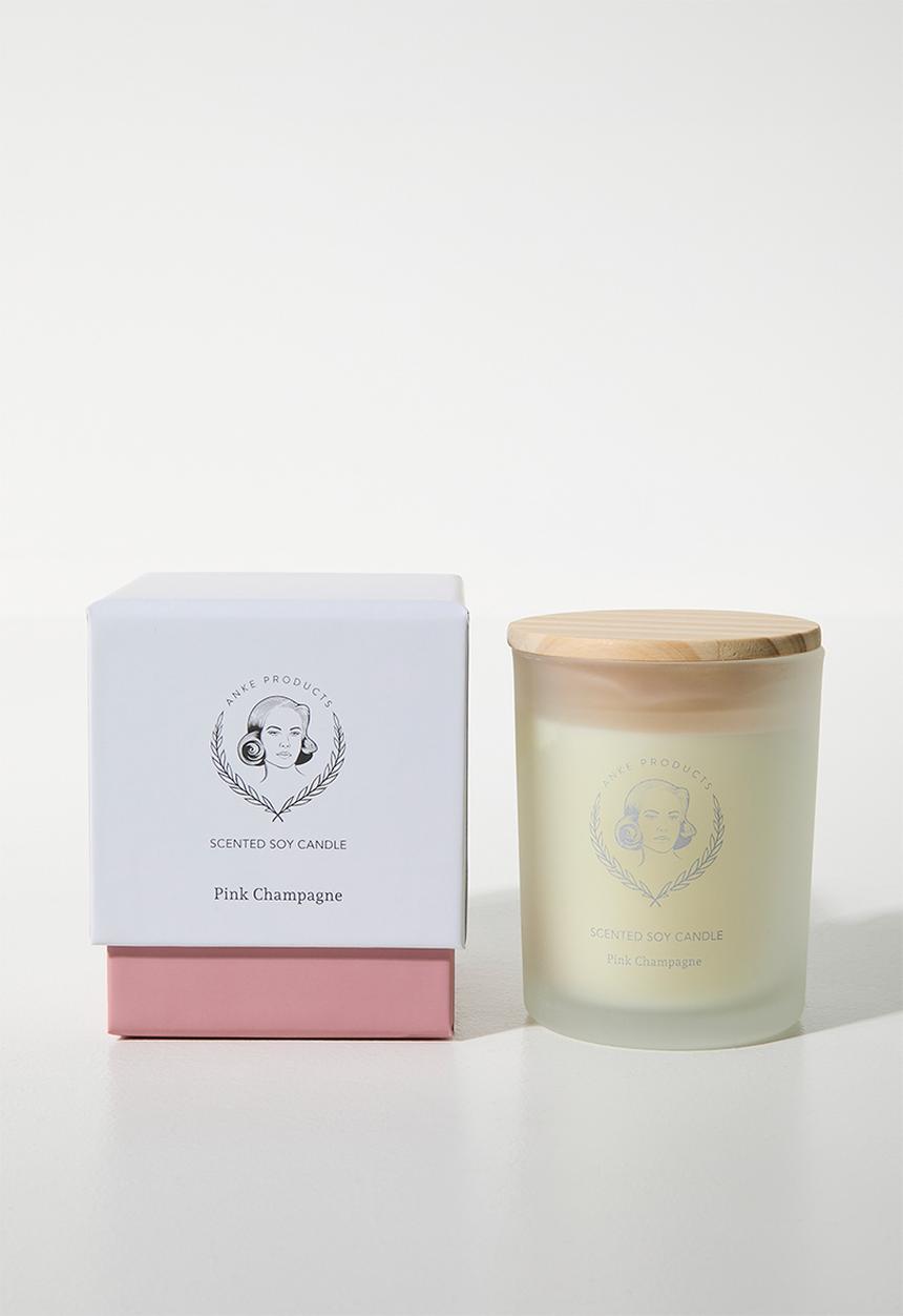 Anke Products - Pink champagne soy candle (gift box small)