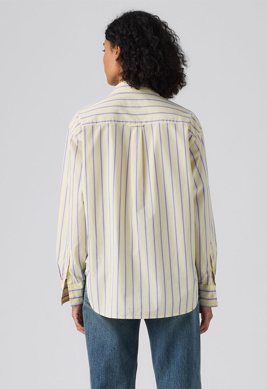 Levi’s® - Harlie Boyfriend Shirt - Costanza Stripe French Vanilla Poplin