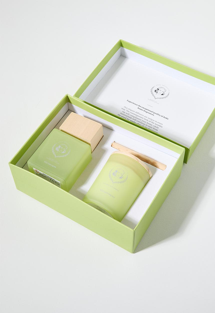 Anke Products - Wild Lemongrass diffuser & candle gift set