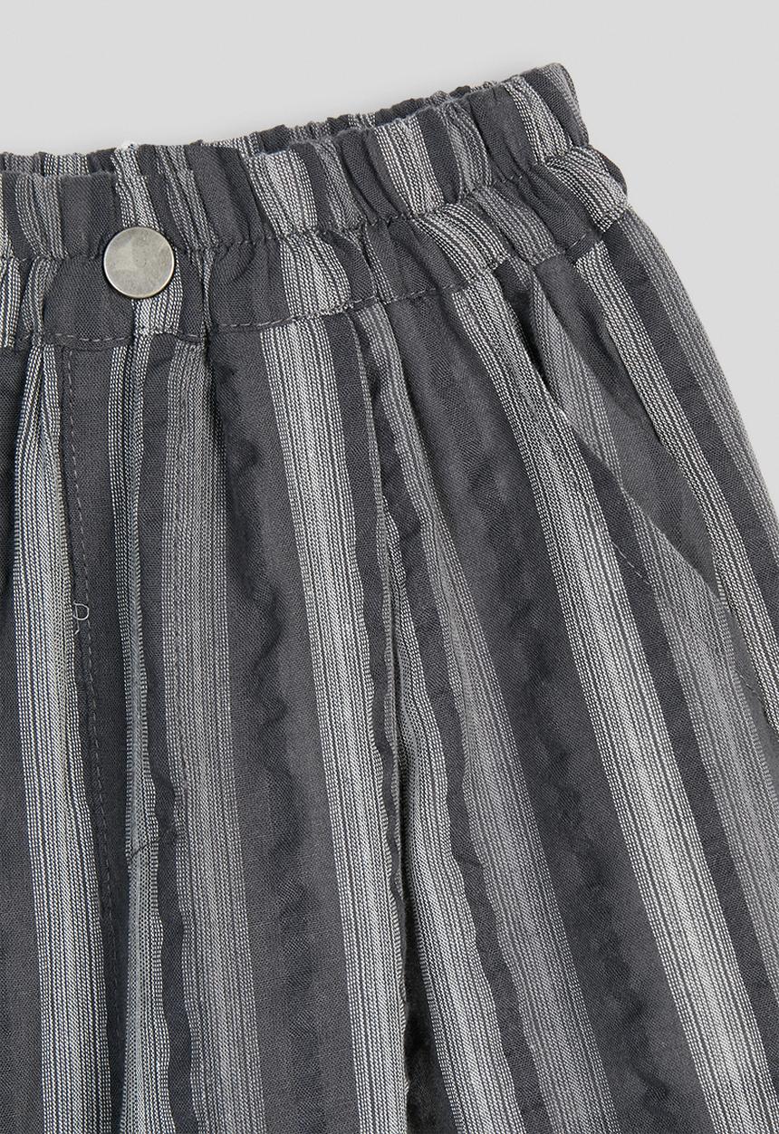 Pop Candy - Striped wide leg pants - grey multi