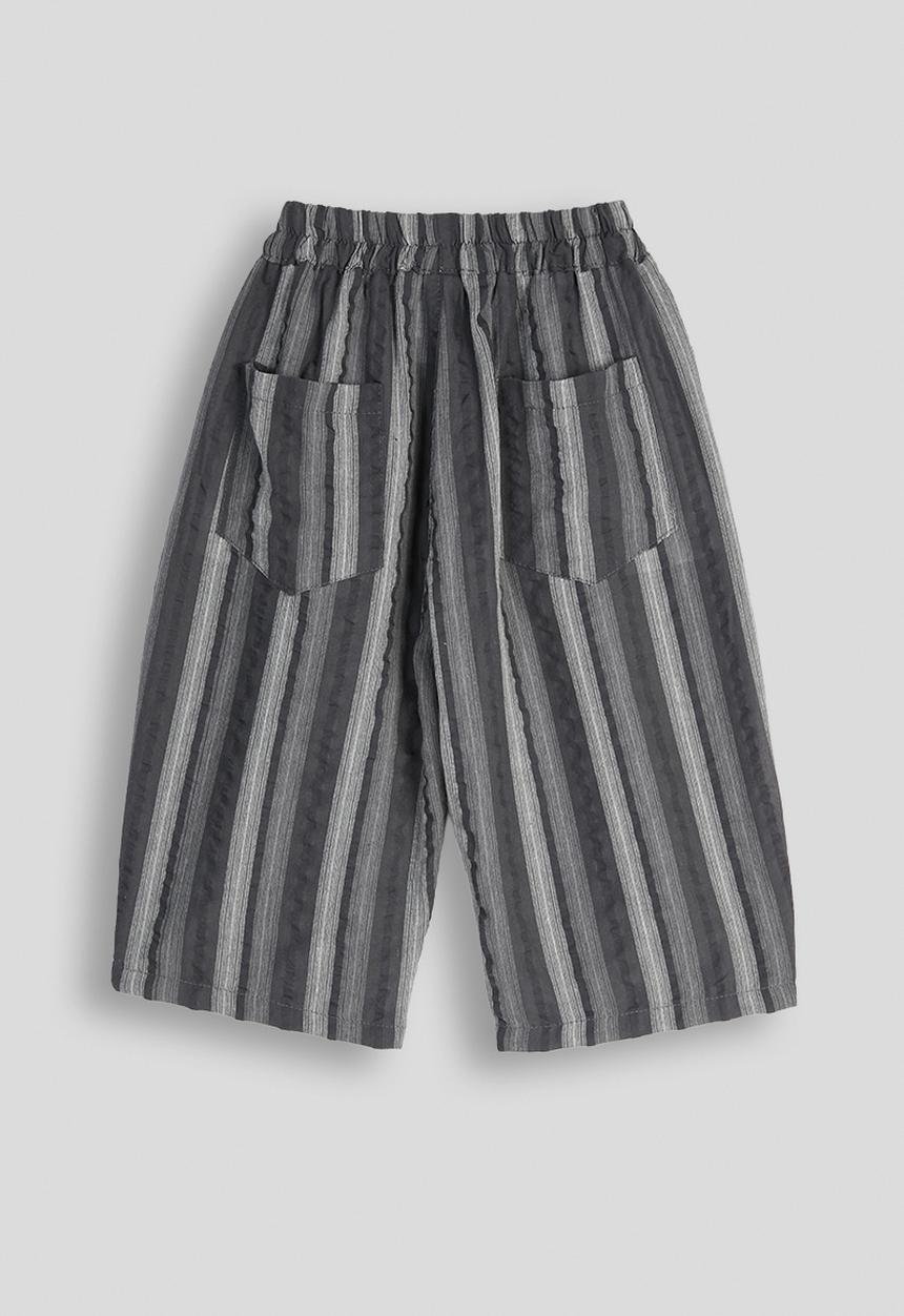 Pop Candy - Striped wide leg pants - grey multi