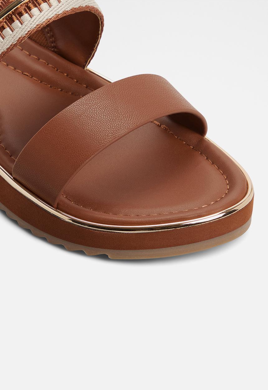 ALDO - Lagoon two strap slide - medium brown