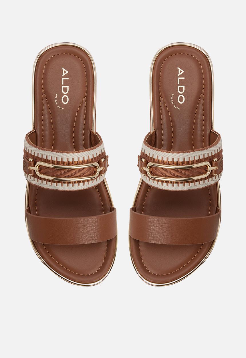 ALDO - Lagoon two strap slide - medium brown