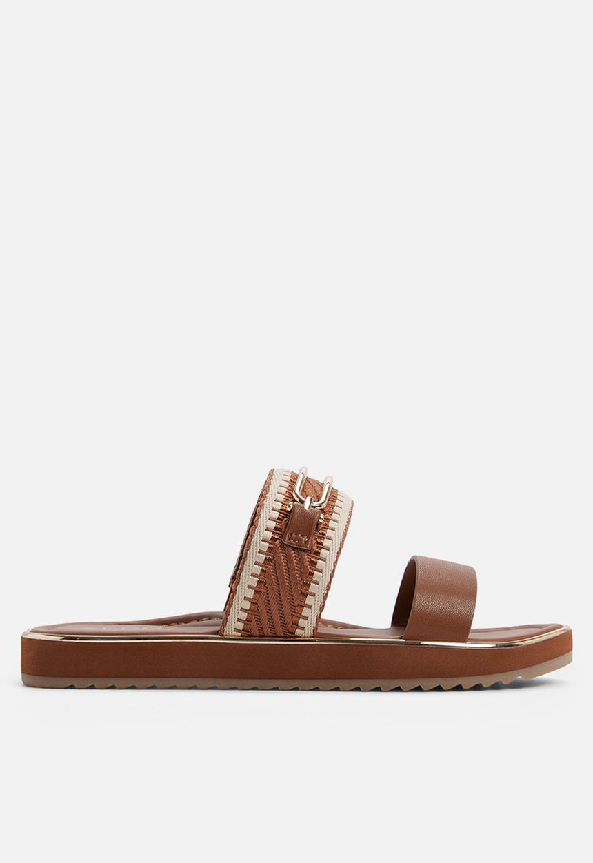 ALDO - Lagoon two strap slide - medium brown