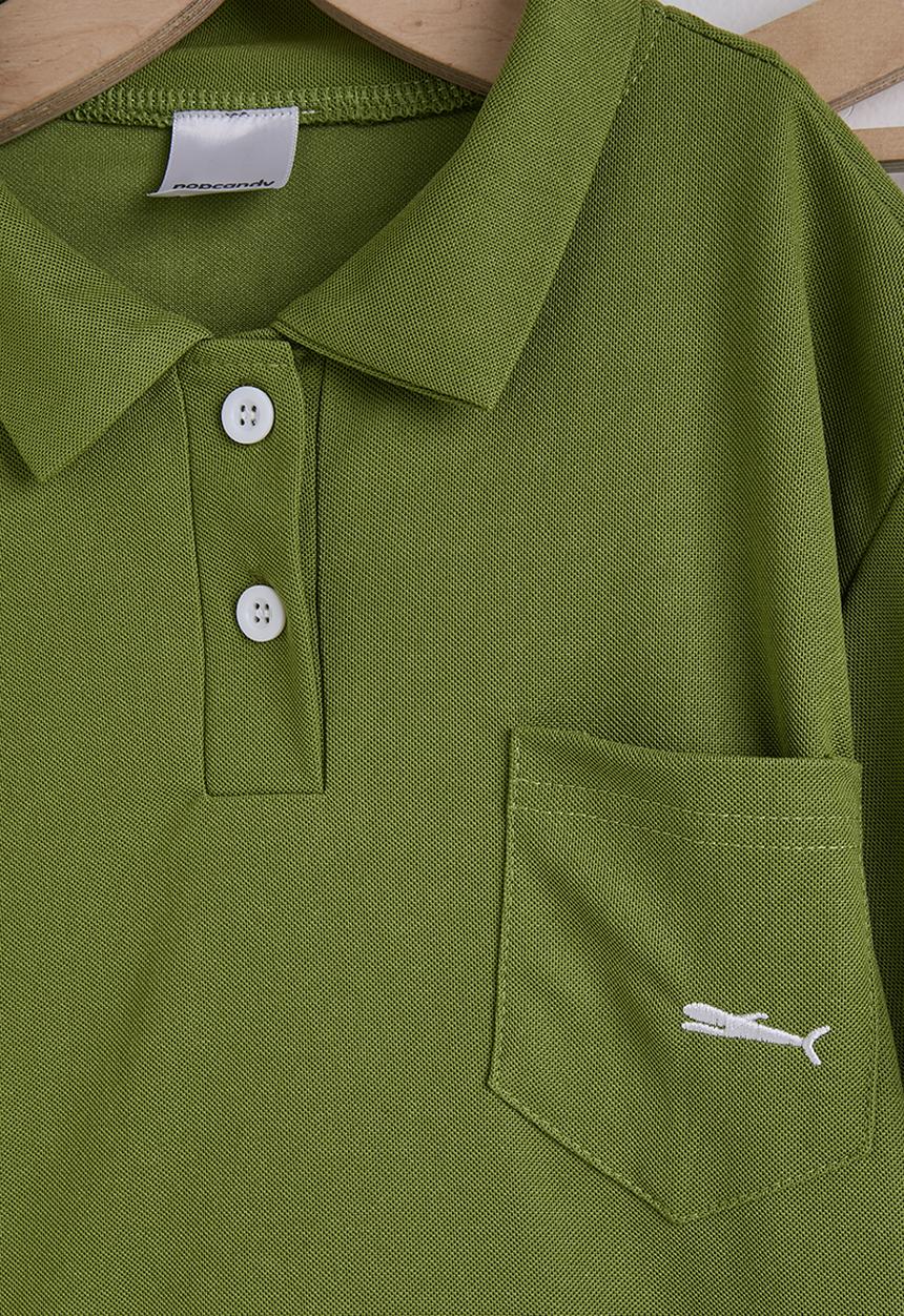 Pop Candy - Polo-style shirt with shorts - moss green
