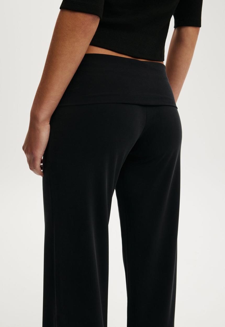 Cotton On - Honey Fold Over Pant - Black