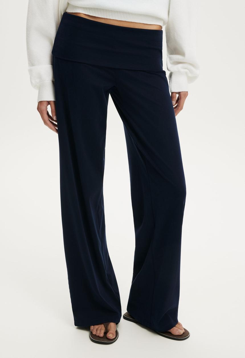 Cotton On - Honey Fold Over Pant - Total Eclipse