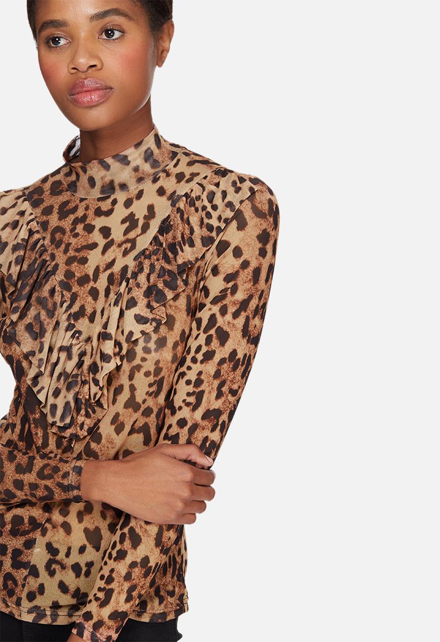 Vero Moda - Rie leo mesh frill top