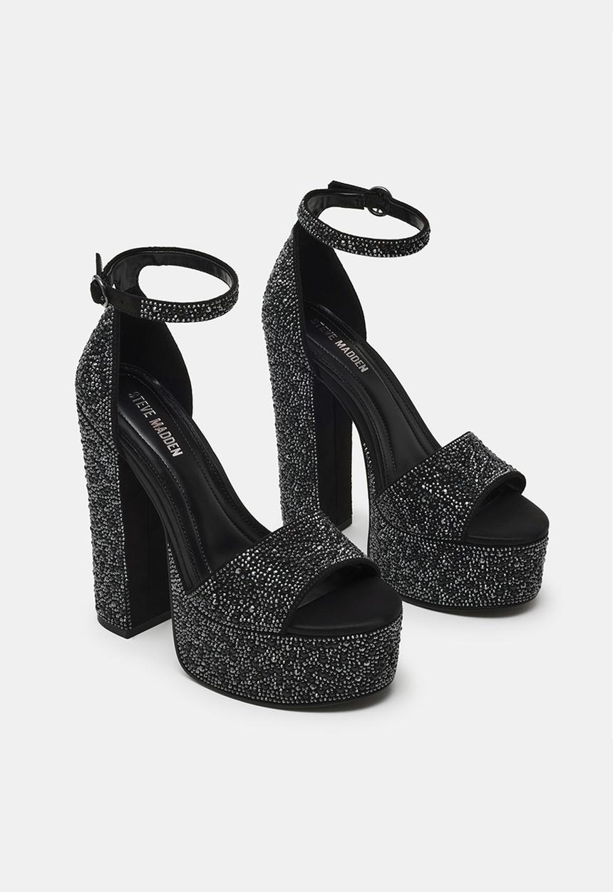 Steve Madden - Glam open toe ankle strap - black