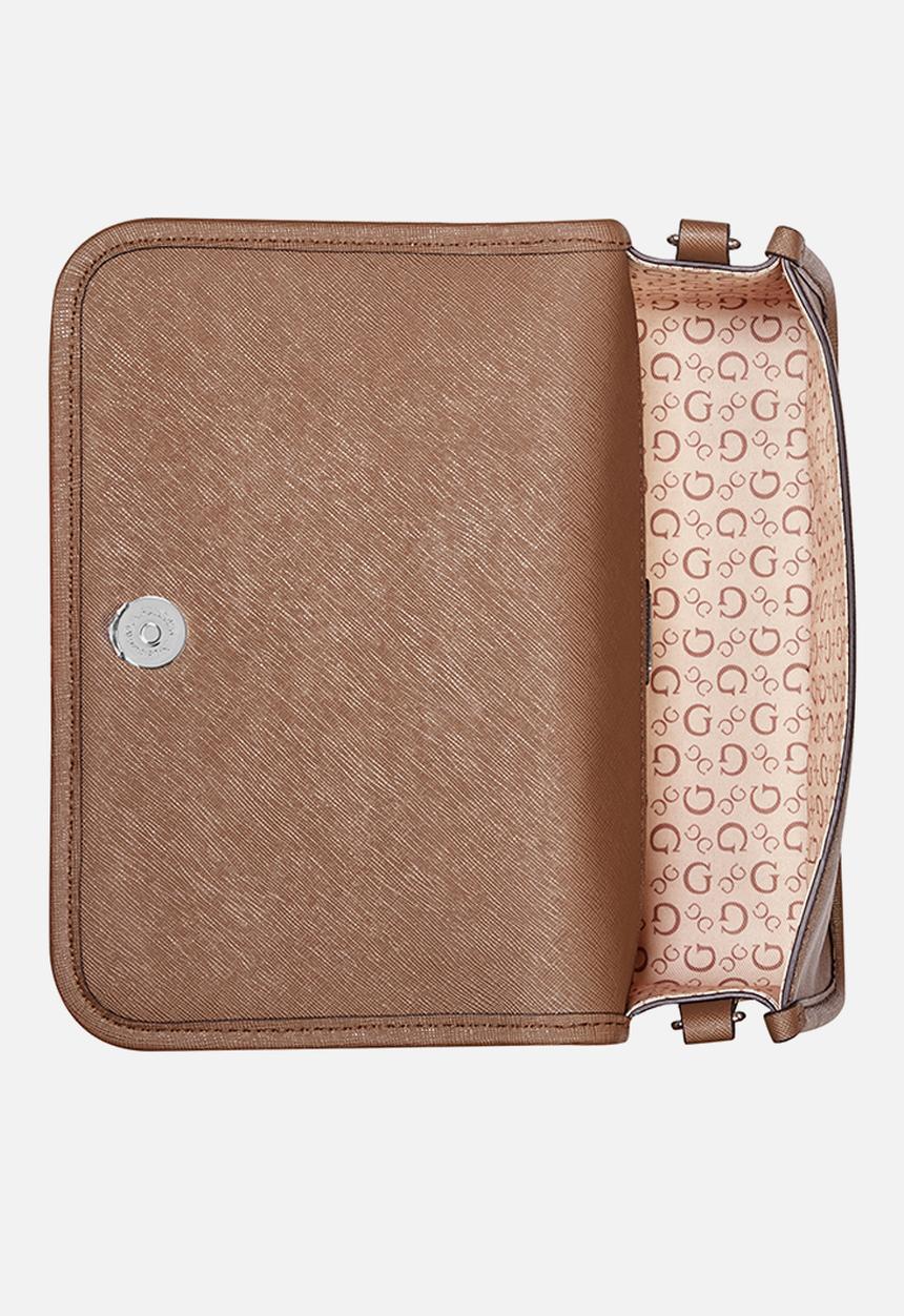 GUESS - Ava Mini Crossbody Flap - Coffee