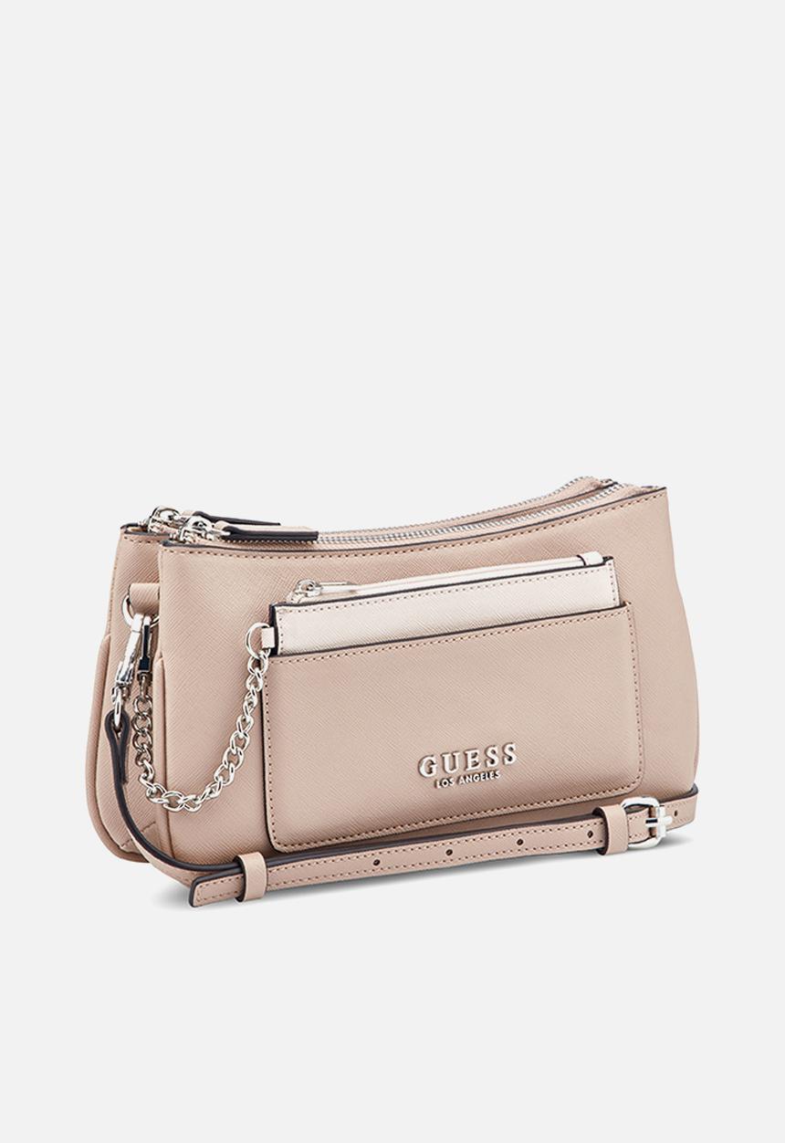 GUESS - Doris Mini Crossbody Top Zip - Mauve Multi