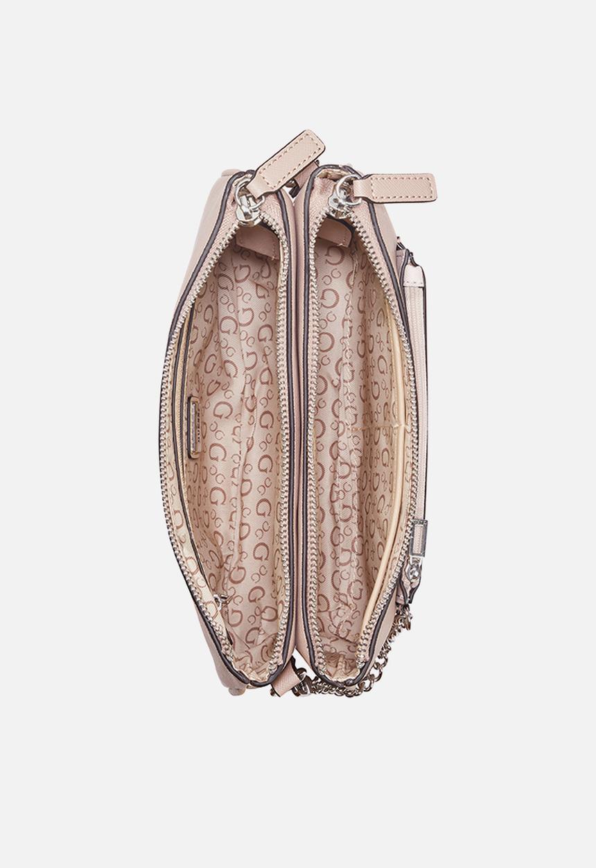 GUESS - Doris Mini Crossbody Top Zip - Mauve Multi