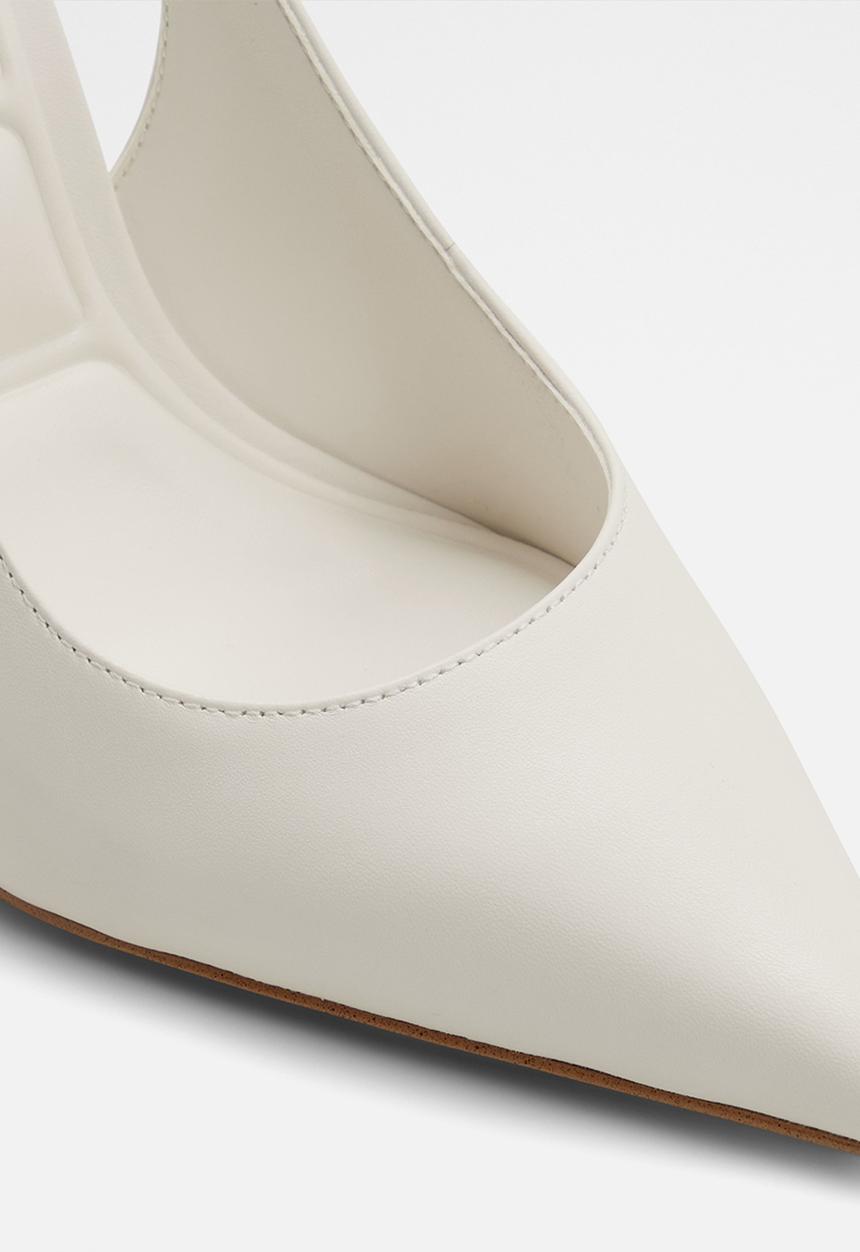 ALDO - Stessysling2.0 closed toe slingback - white/bone