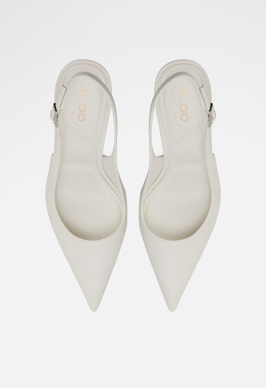 ALDO - Stessysling2.0 closed toe slingback - white/bone