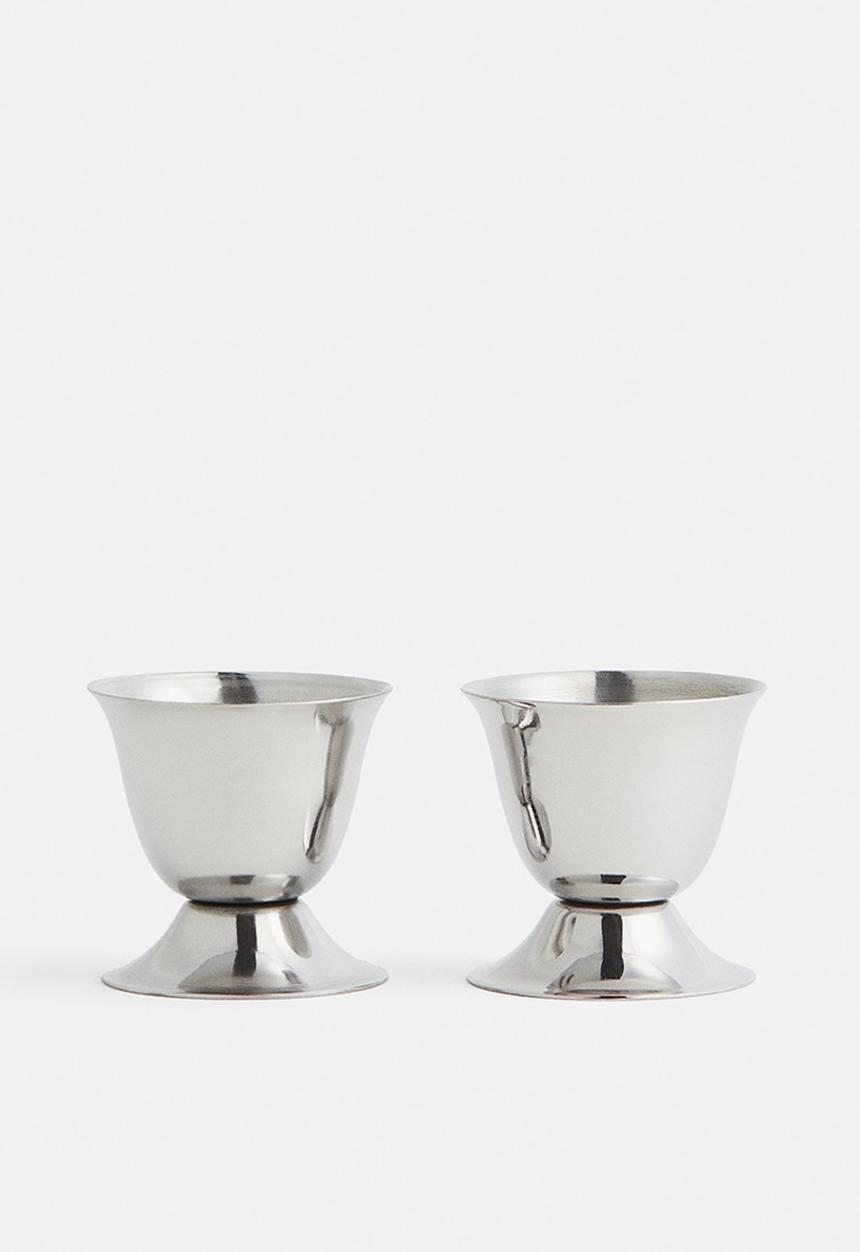 H&M - Stainless steel egg cup - silver-coloured
