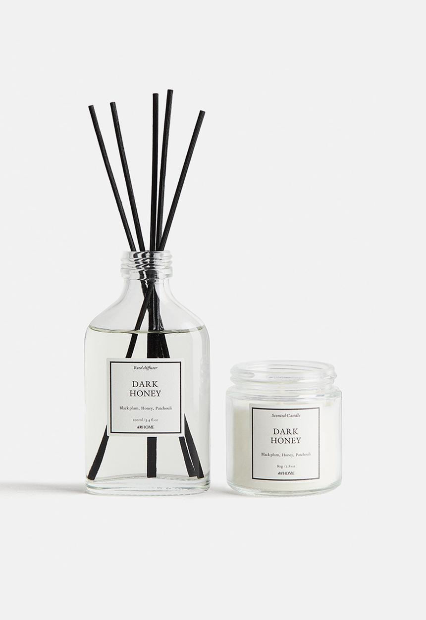 H&M - Scented candle in glass holder - dark honey