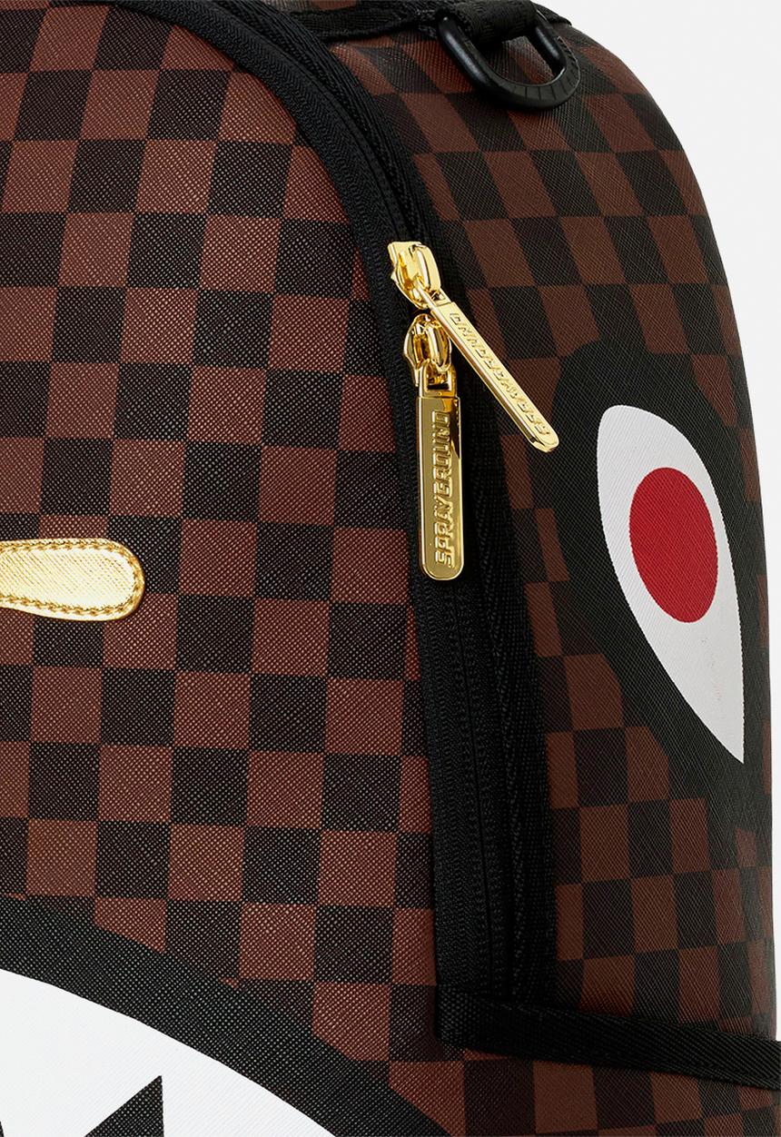 Sprayground - Sharks In Paris Gold Drip Backpack - Brown Multi