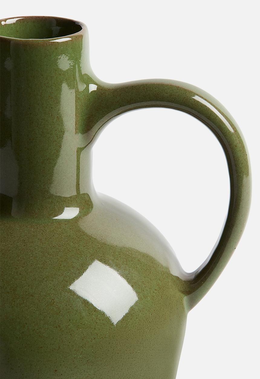 H&M - Terracotta vase - moss green