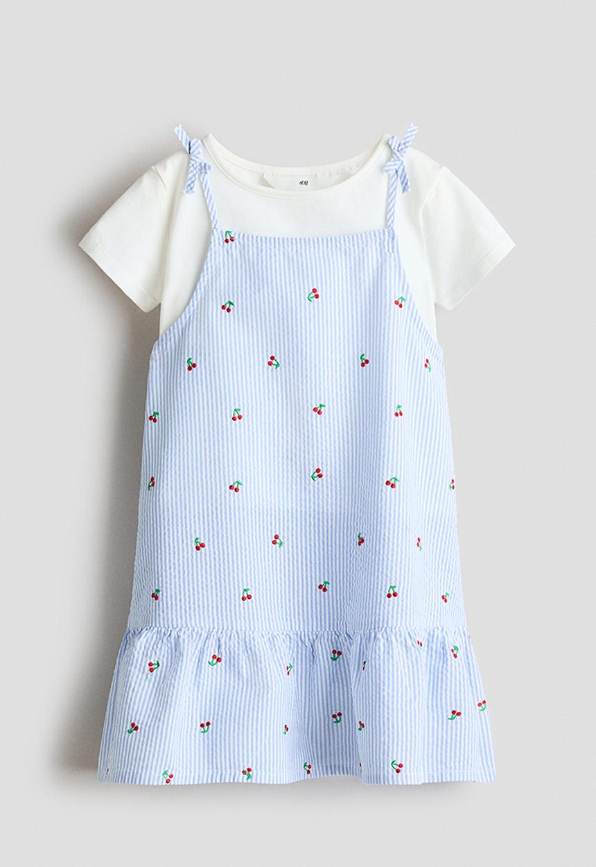 H&M - 2-Piece cotton set - blue/cherries