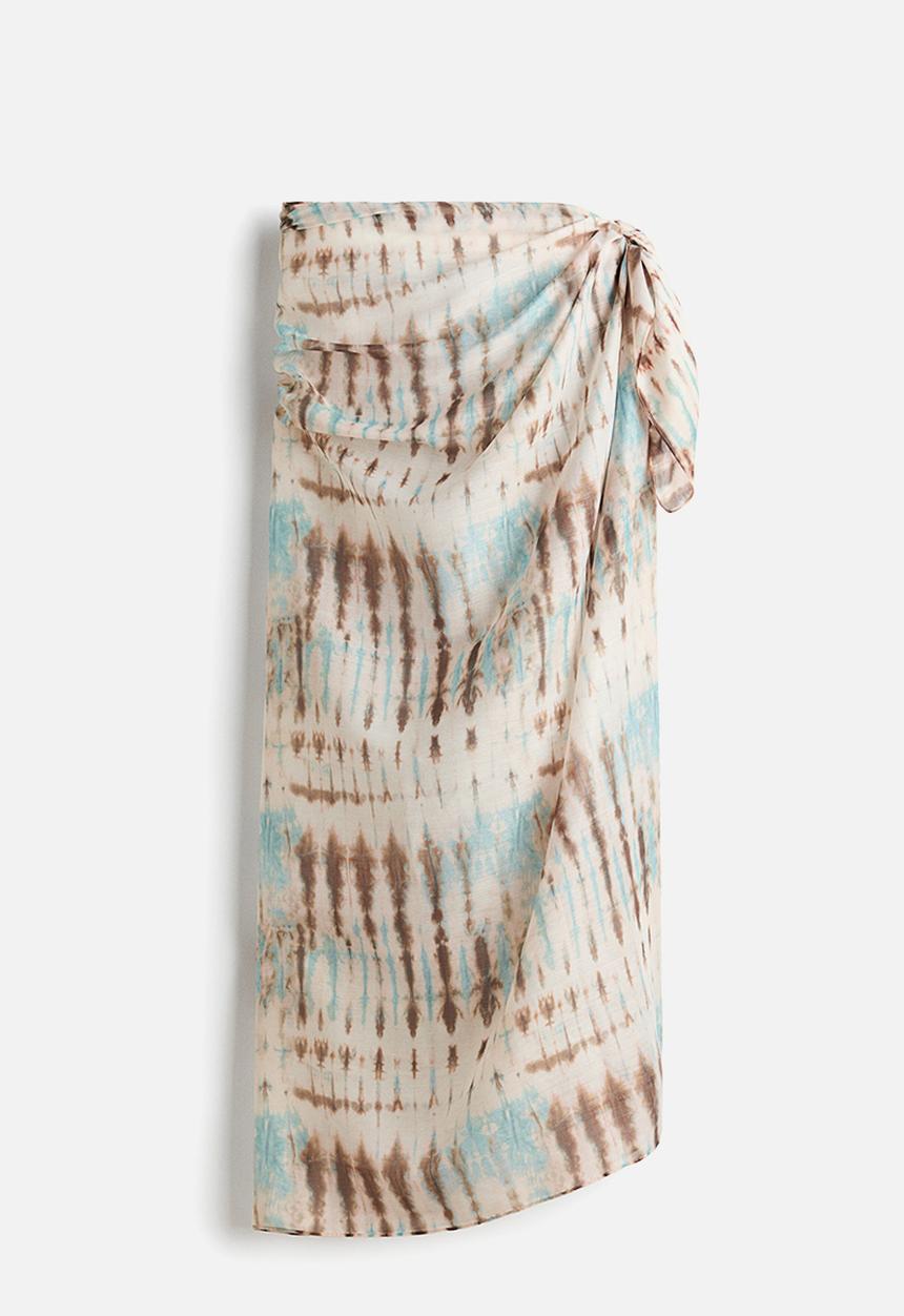 H&M - Sarong - light beige/tie-dye