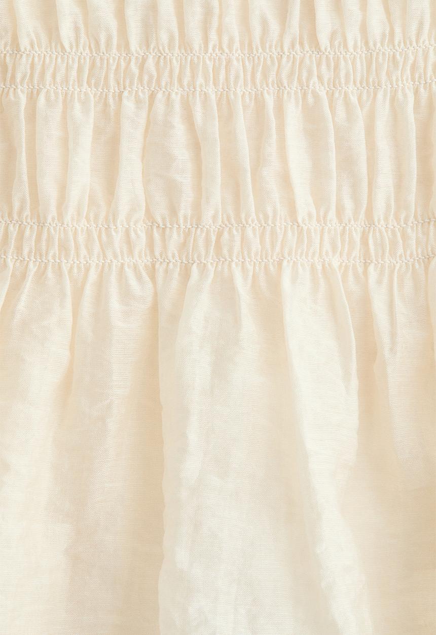 H&M - Smocked blouse - cream