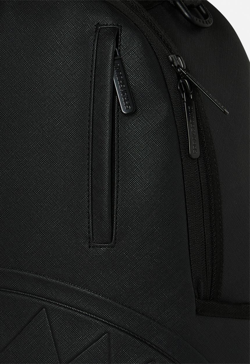 Sprayground - Blacked Out Embossed Gold Tooth Backpack - Black