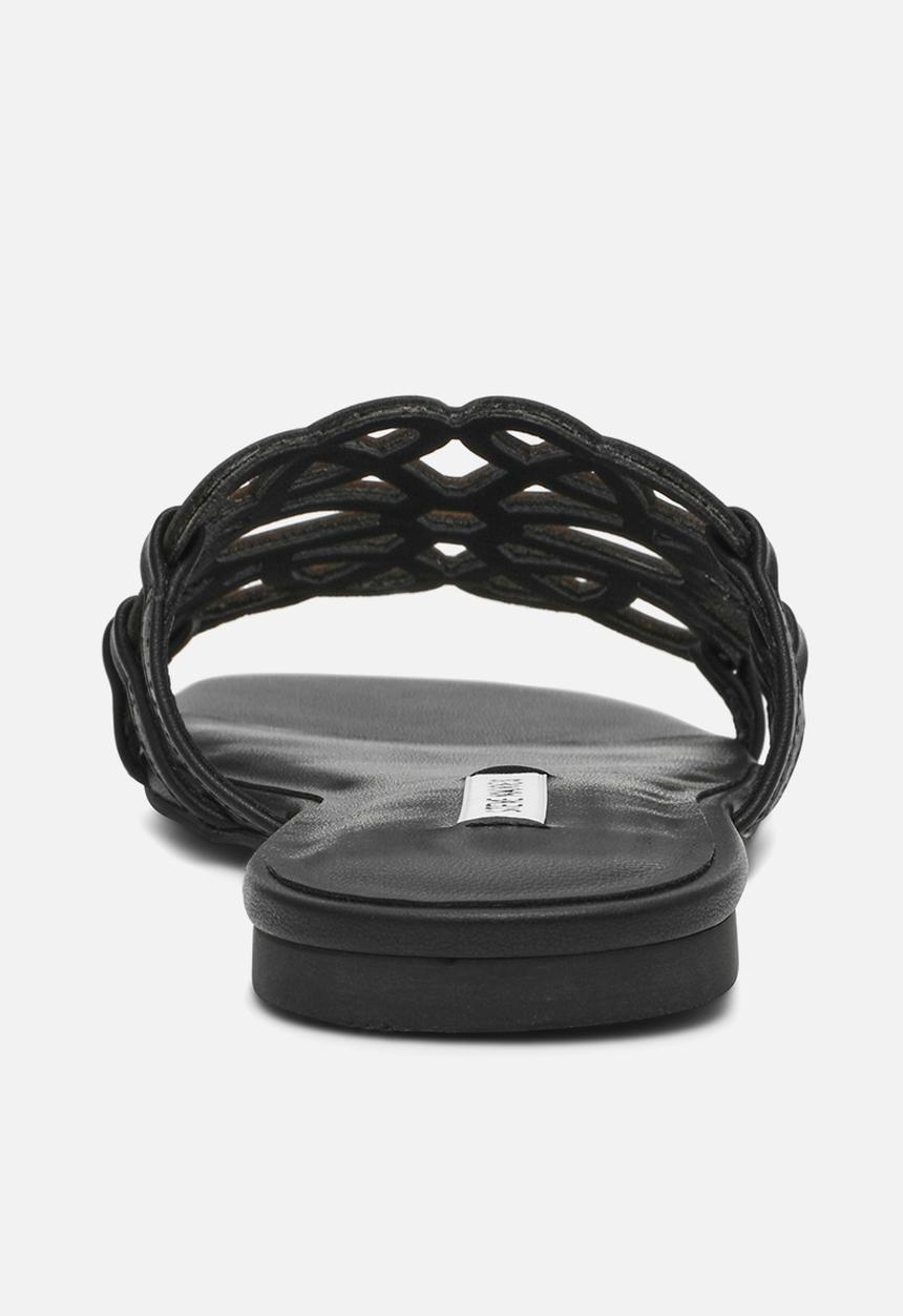 Steve Madden - Lotus-cn slide - black leat