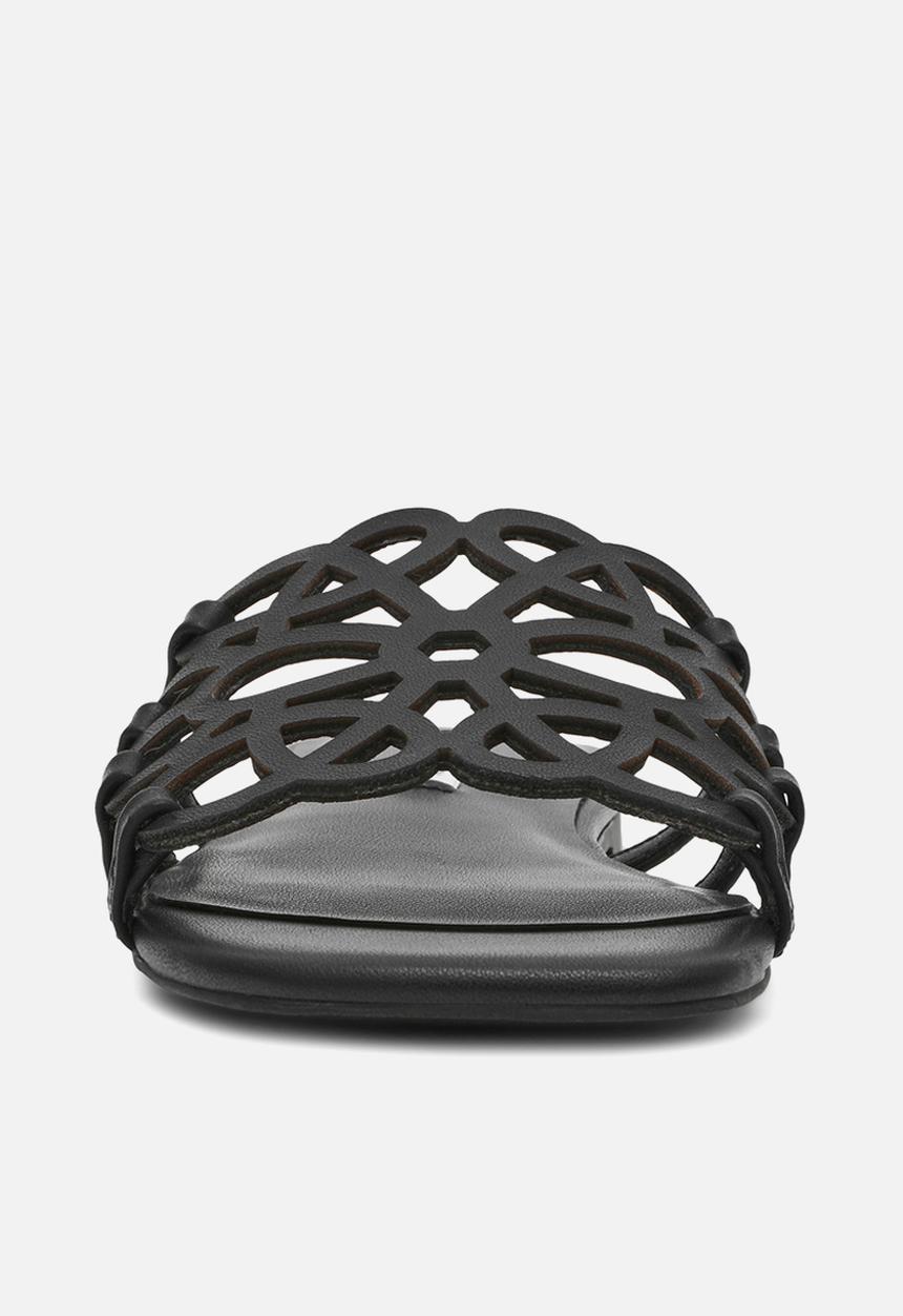 Steve Madden - Lotus-cn slide - black leat