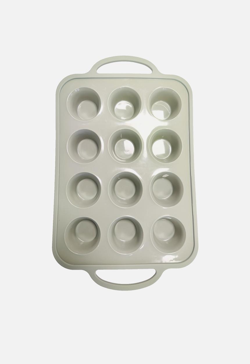 Home Classix - Home Classix Silicone Cupcake Tray With Solid Handle - medium green
