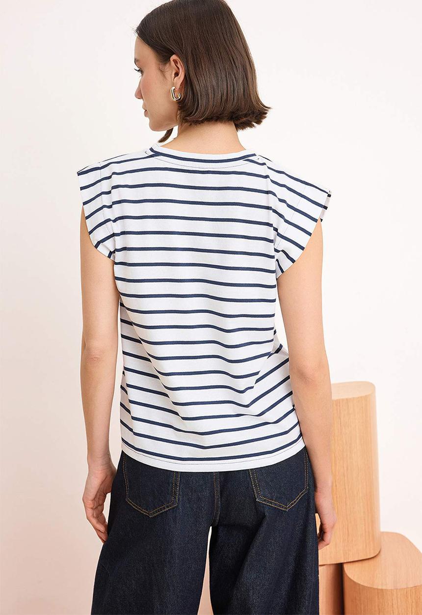 Trendyol - Basic Knit T-Shirt - Dark Navy Blue
