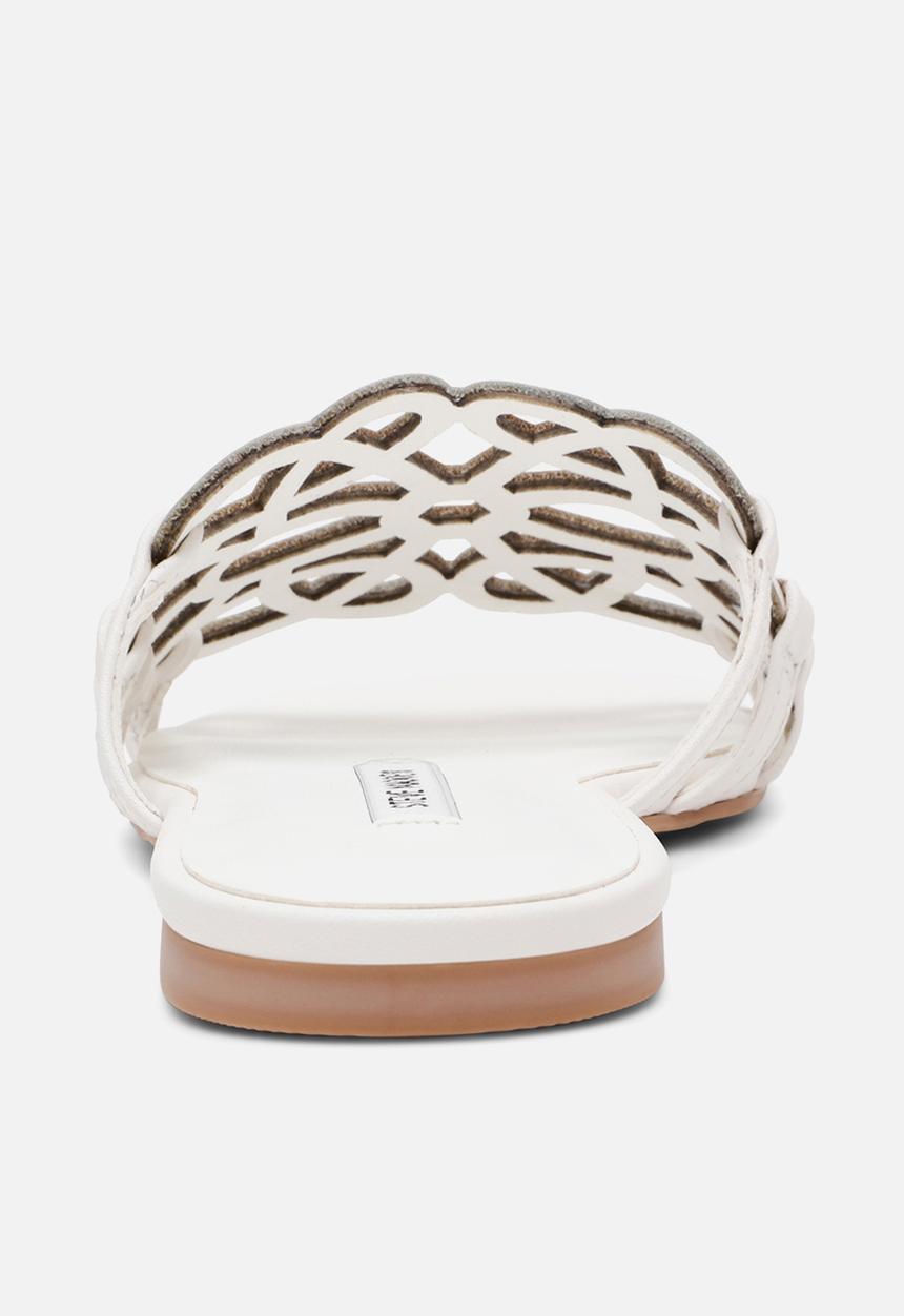 Steve Madden - Lotus-cn slide - white leat