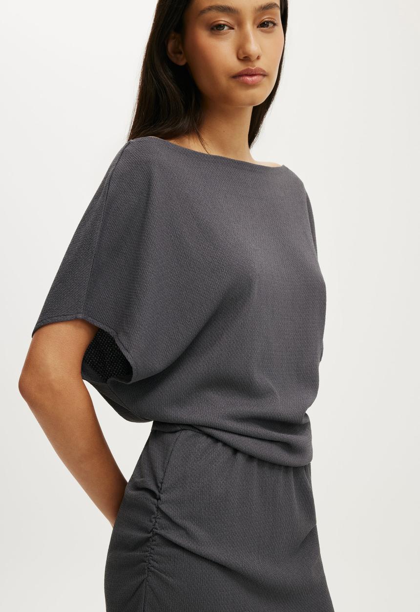 Cotton On - Mia Mini Dress - Steel Onyx