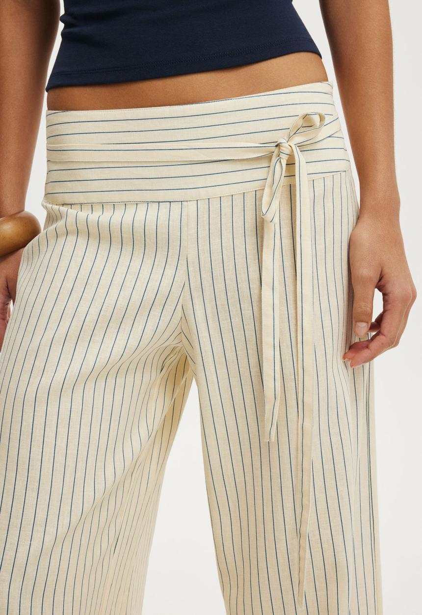 Cotton On - Haven Juno Pant - Vanilla Glow Stripe