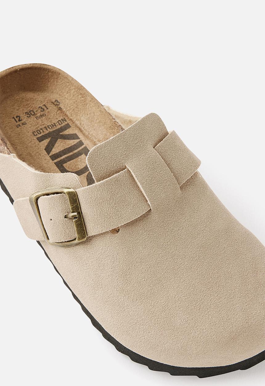 Cotton On - Kids Buckle Slide - Semolina