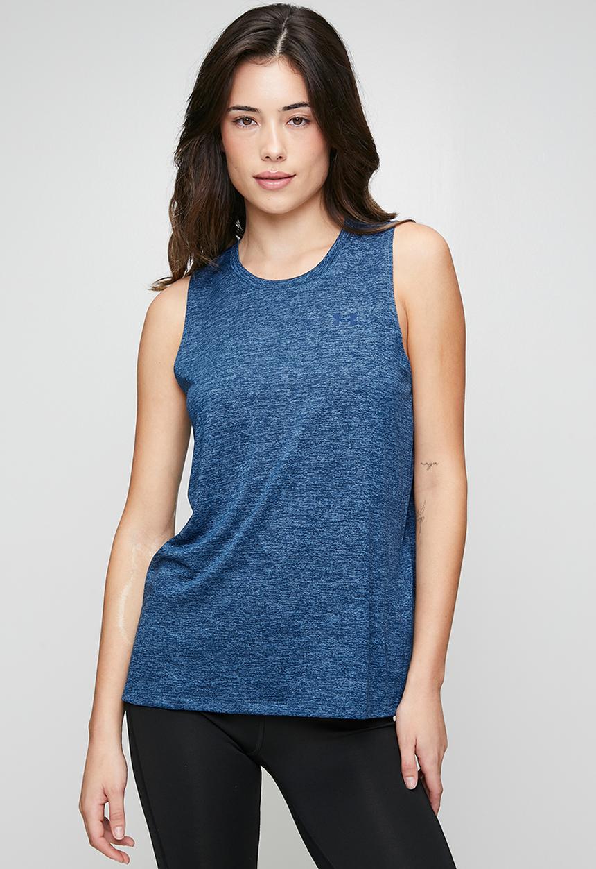 Under Armour - Tech Tank Twist - Aegean Blue/Blackout Navy