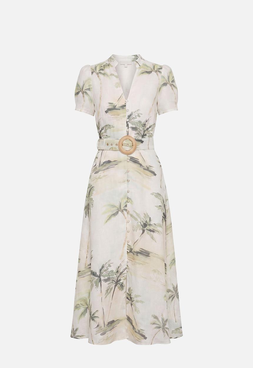 Forever New - Bree printed shirt midi dress in aegean tropic
