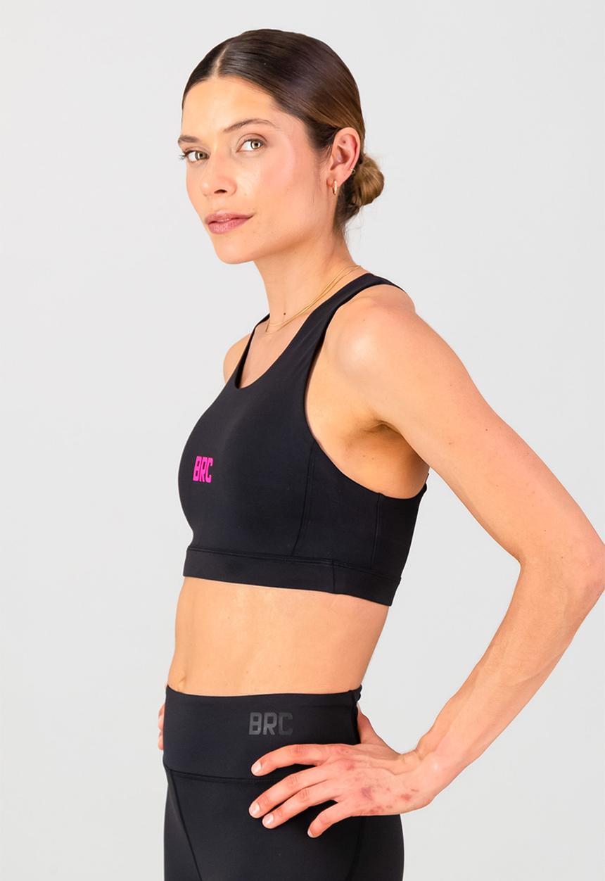 Burnt  - Brace pro sports bra - black