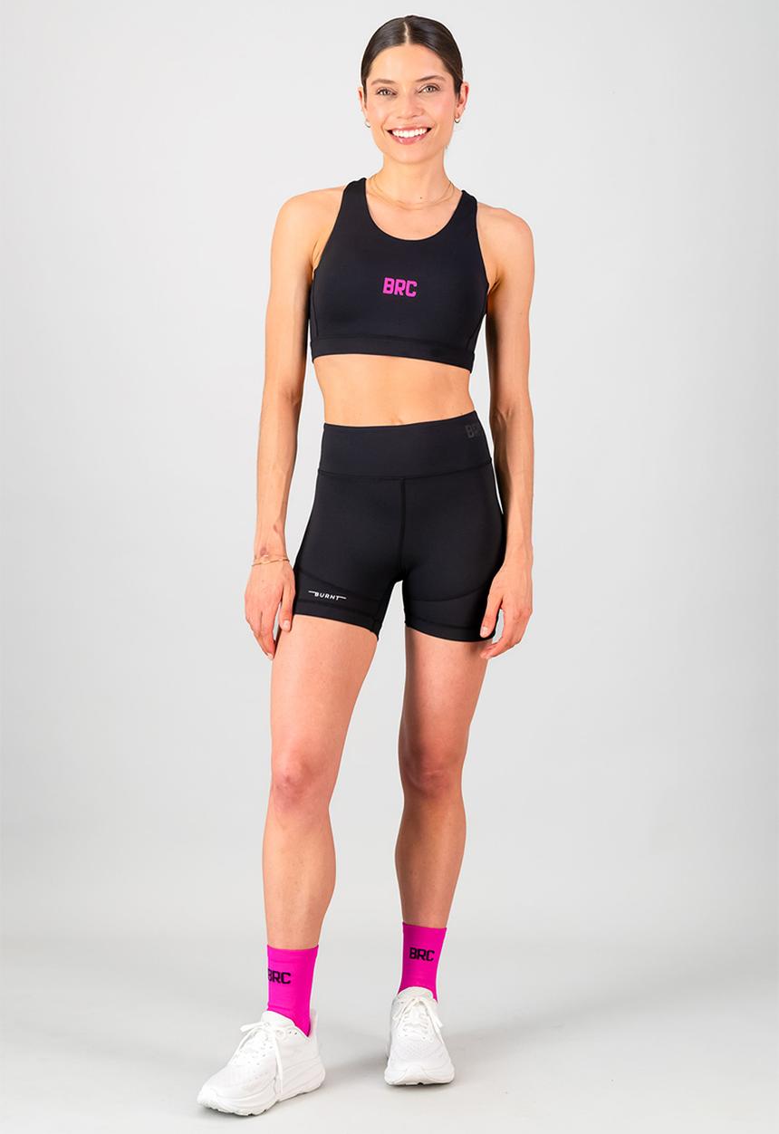 Burnt  - Brace pro sports bra - black