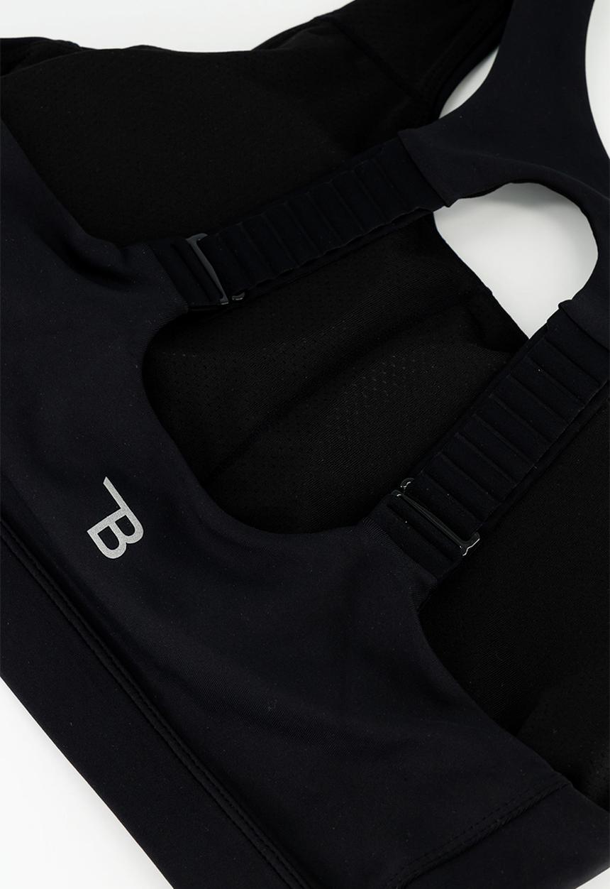 Burnt  - Brace pro sports bra - black