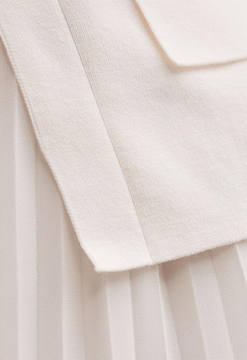 Forever New - Carrie woven mix knit dress in cream